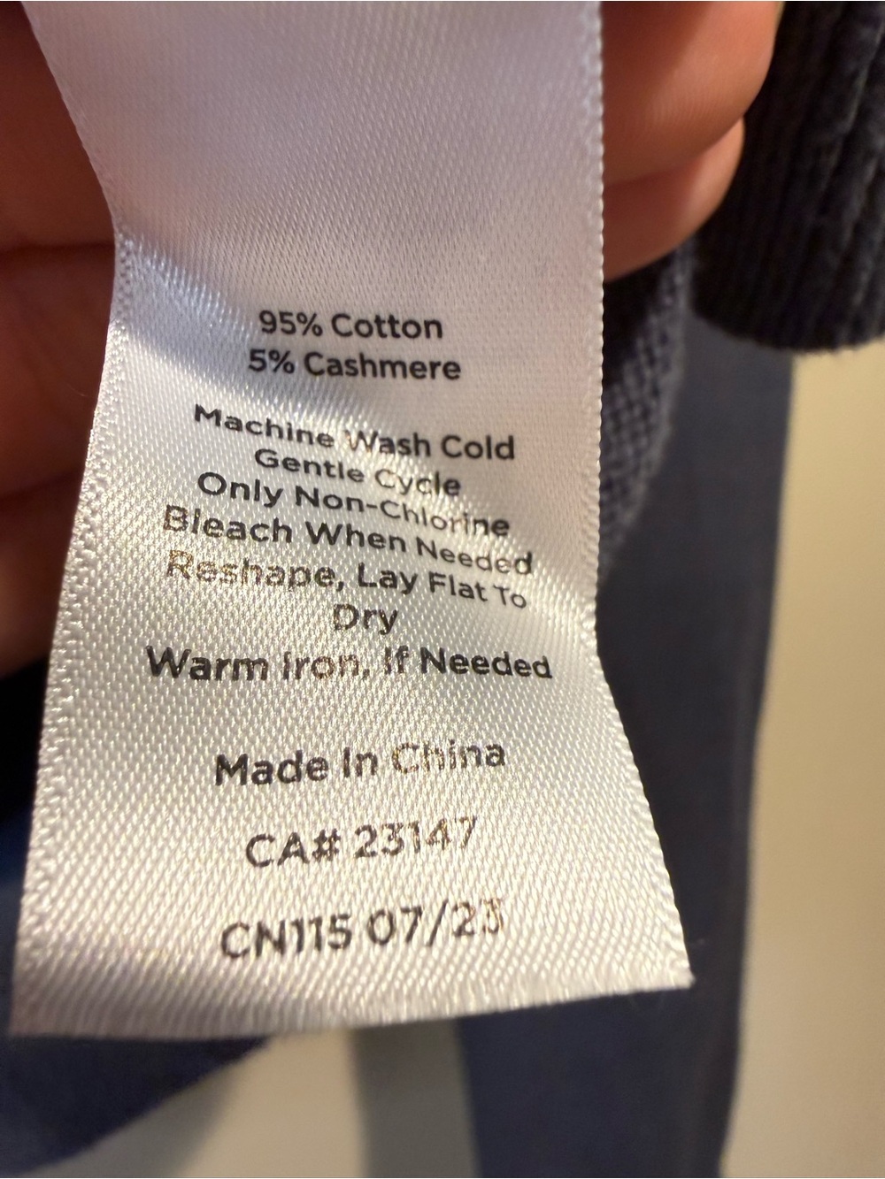 Haven Well Within Women's Blue Gray Cotton Cashmere Blend Turtleneck Sweater - Picture 5 of 8